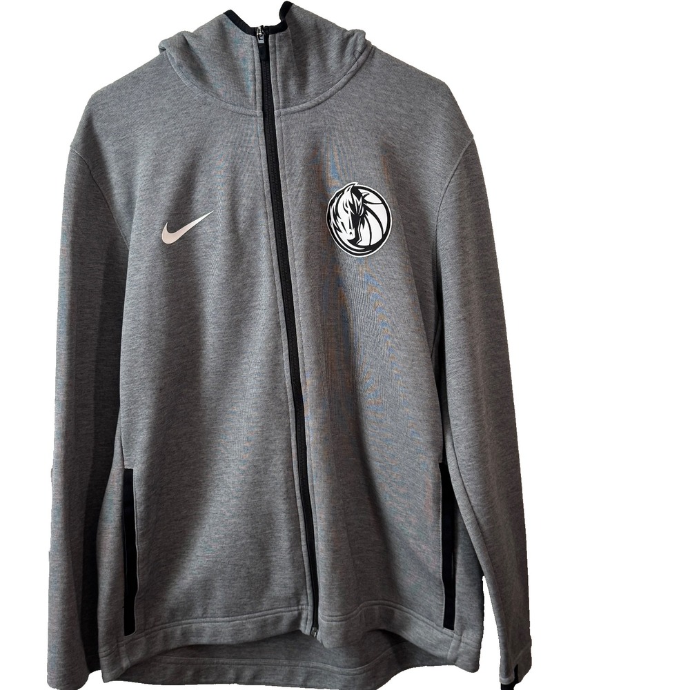 NIKE Dallas Mavericks Full Zip Hoodie Large – Dry-Fit